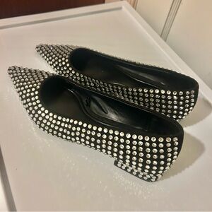 Zara Rhinestone Sparkly Pointed Shoes sz 37